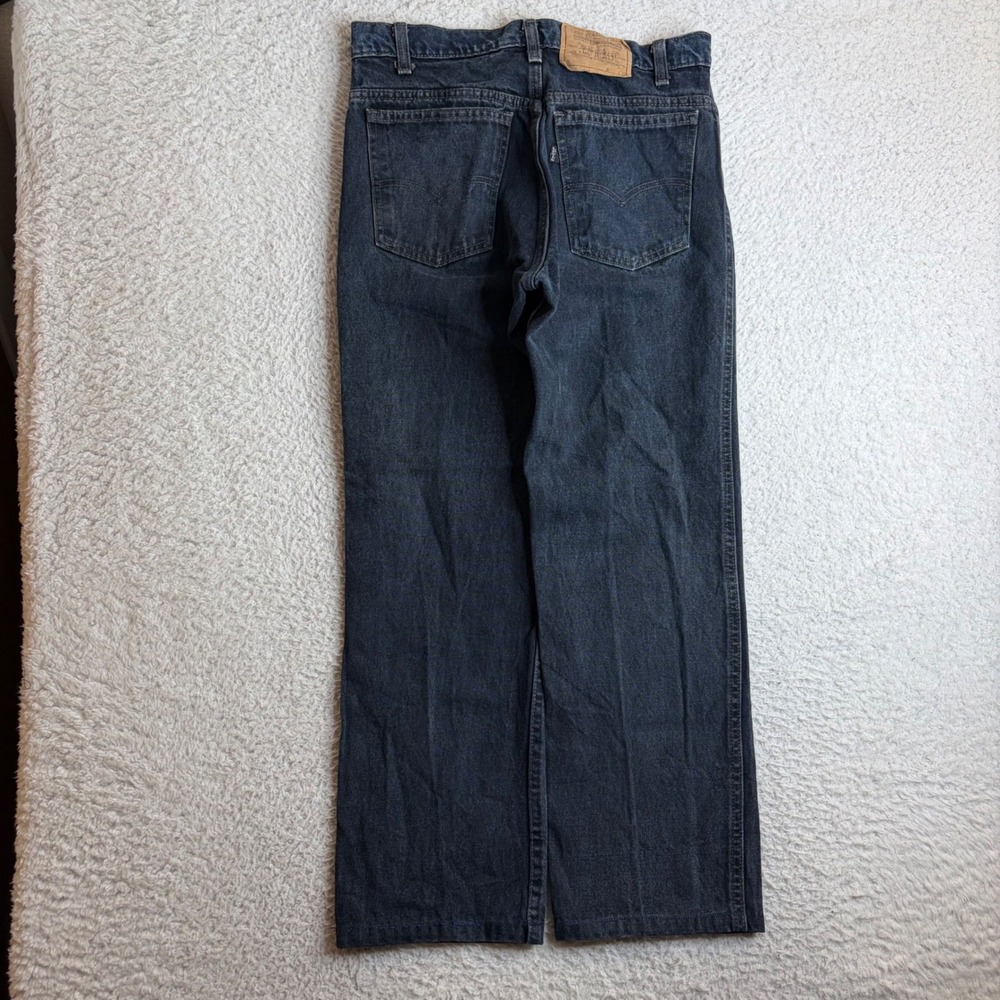 Vintage Levis 509 Faded Black Jeans Mens 32x34 (30x28) Straight Leg Made in USA